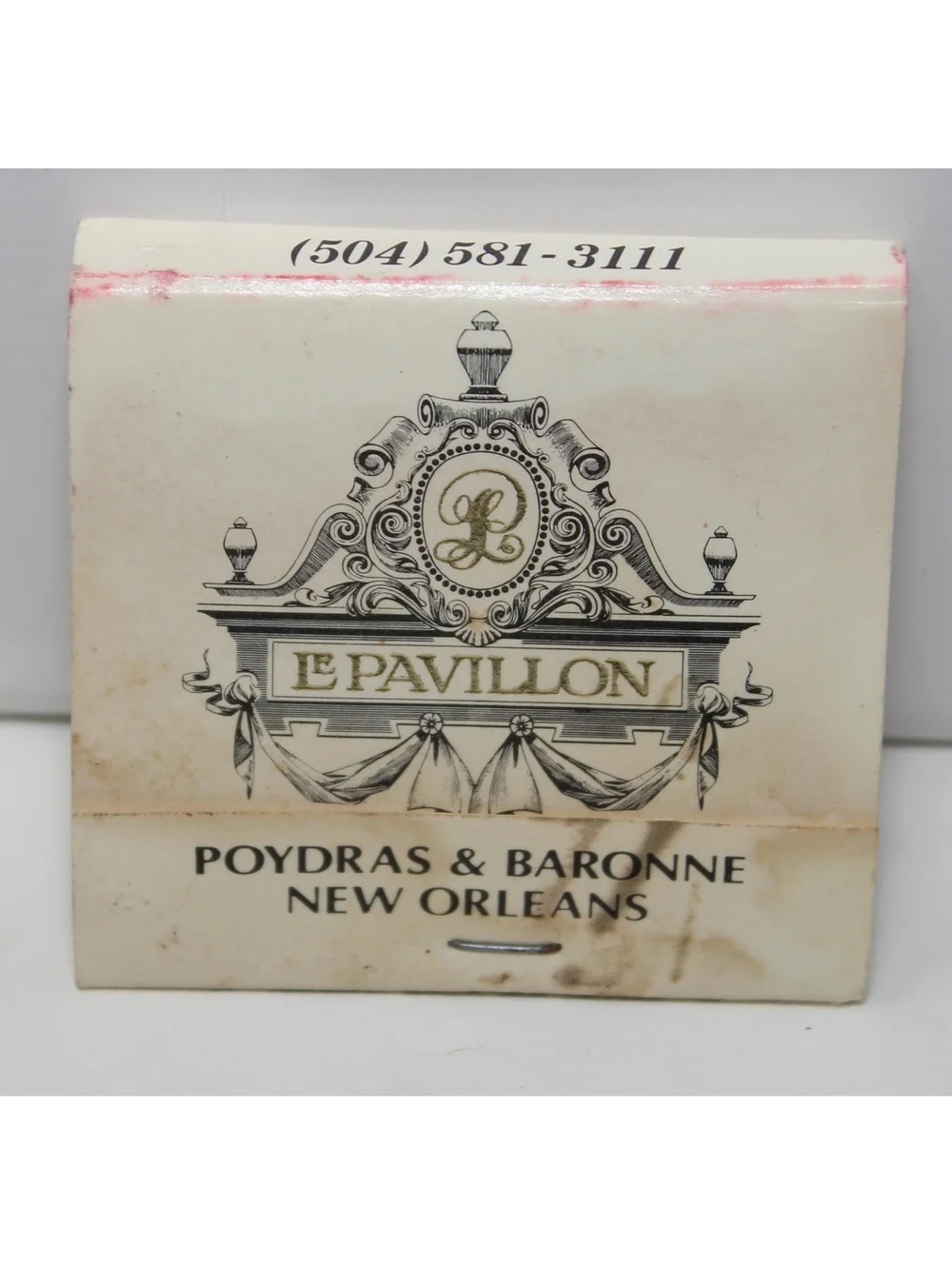 Vintage Matchbook Le Pavillon Hotel Chateaubriand Dining Room New Orleans